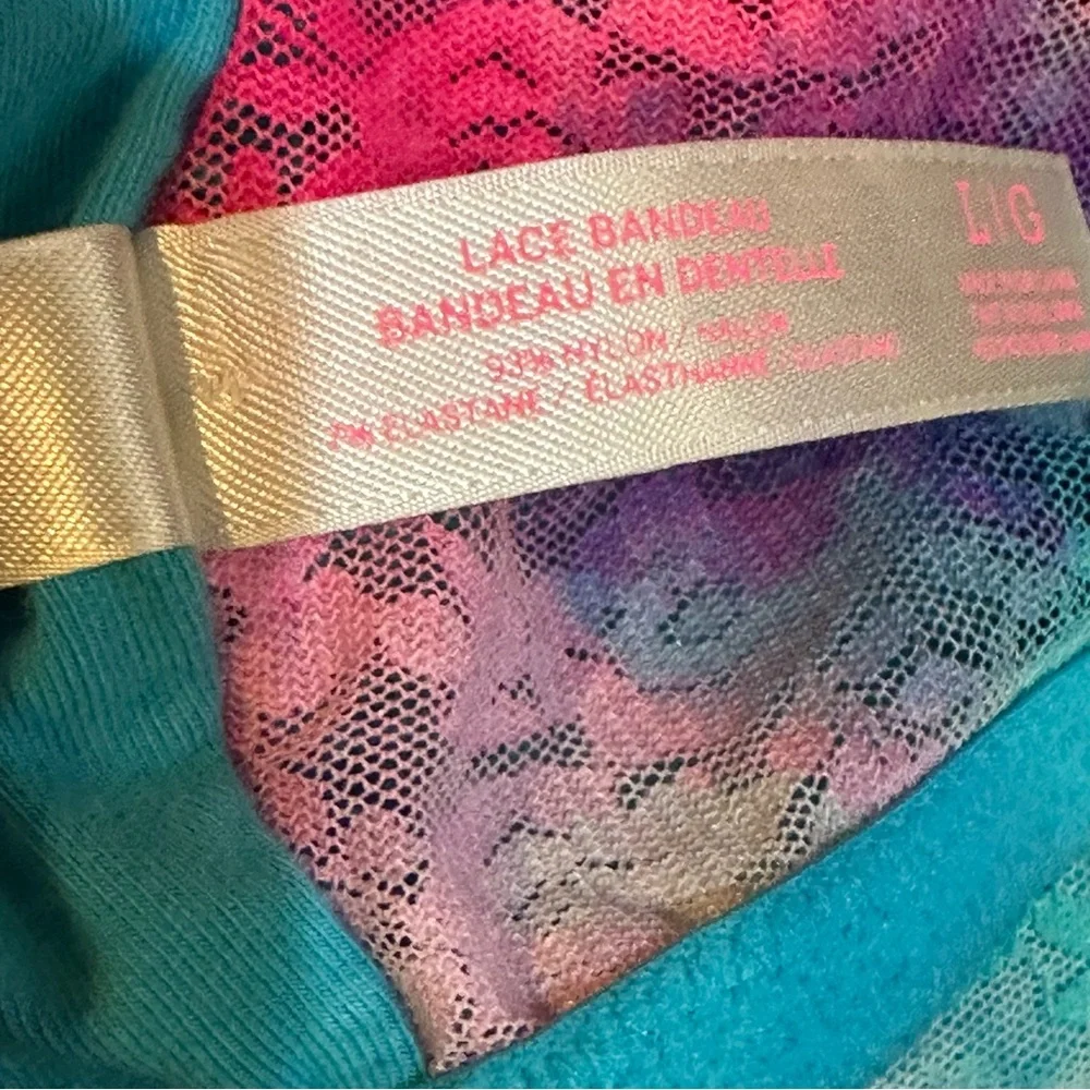 Victorias Secret PINK Rainbow Snow Cone Lace Bandeau Top Or Bra